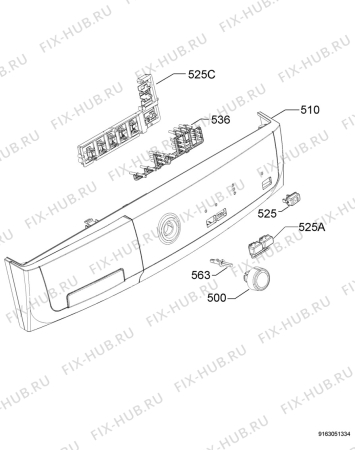 Взрыв-схема сушильной машины Zanussi ZDE47100W - Схема узла Command panel 037